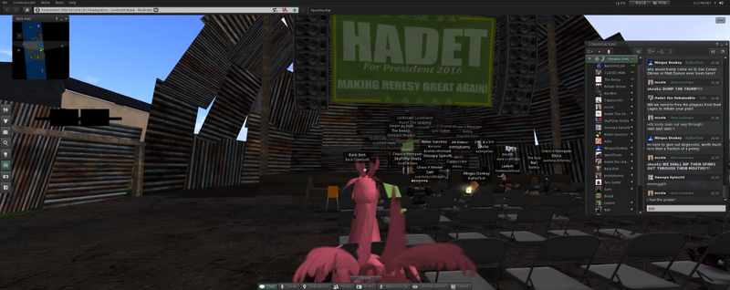 Illustration for article titled Anti-Trump Rallies Are Much More Entertaining In Second Life